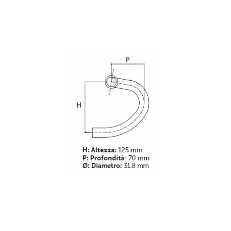 Manubrio Cinelli DINAMO LINE Alluminio Corsa