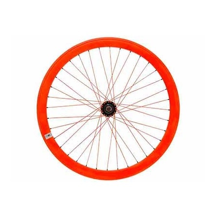 Ruota Fixed Fluo con mozzo Flip Flop scatto fisso e single speed